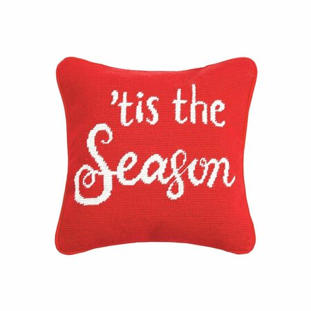 PUESTA EN ESCENA 12 x 12 in. Tis The Season Needlepoint Pillow PU3678869